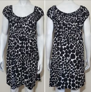 AB Studio Black & White Spotted Dress XL